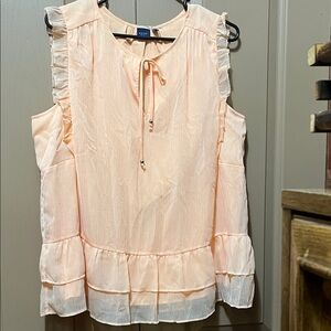 Women's Peach Sleeveless Top
